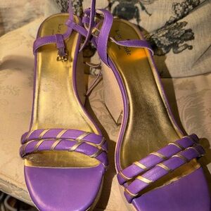 Kate Spade purple platform Wedge Espadrille Sandal